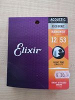 Elixir Acoustic 80/20 Bronze 12-53 Gitarrensaiten, Neu!