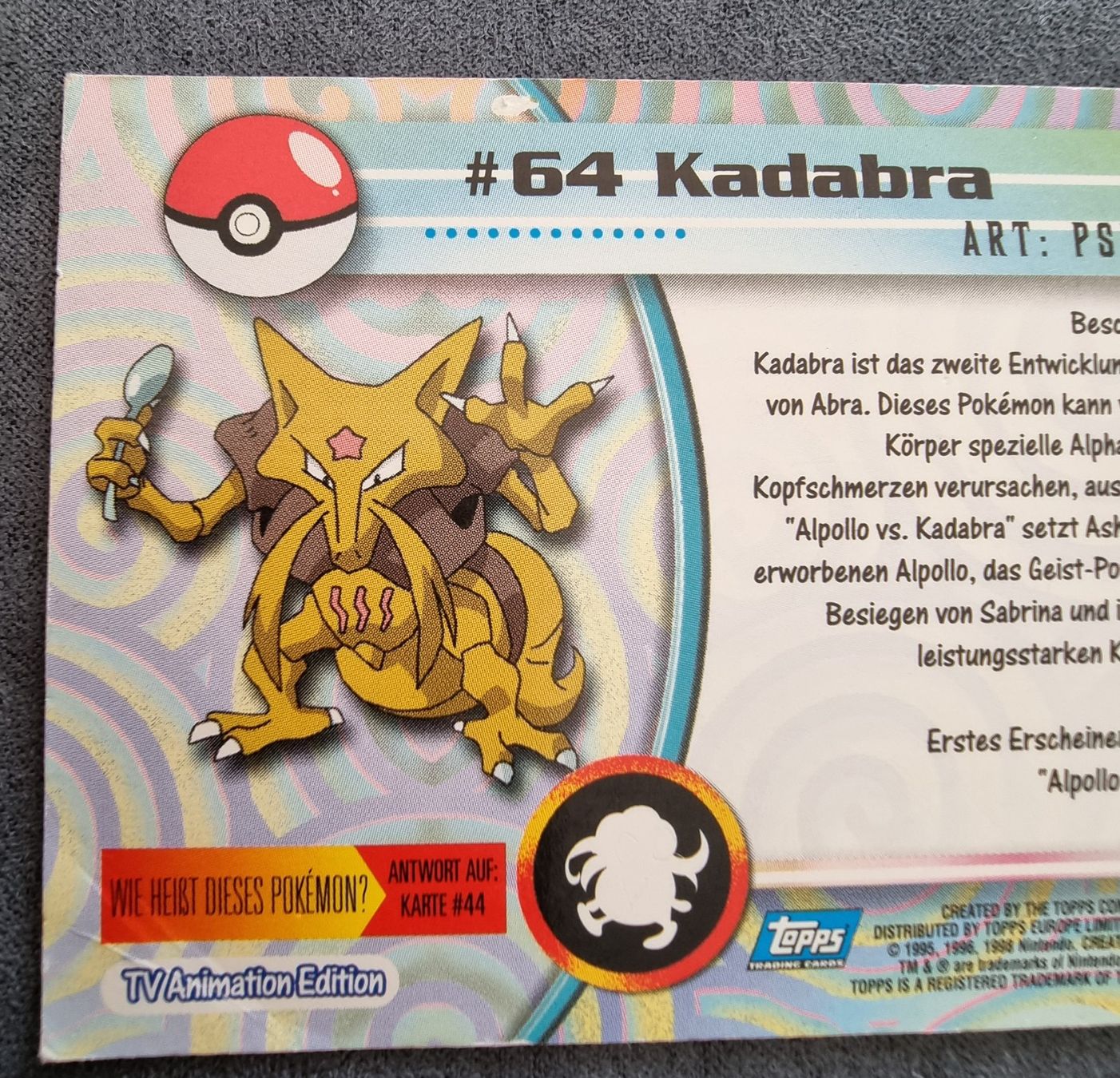 Pokémon Sammelbilder & Trading cards: Pokémon Topps Holo blau #64 Kadabra – Gebraucht aus Roggwil BE von S_Cards 6