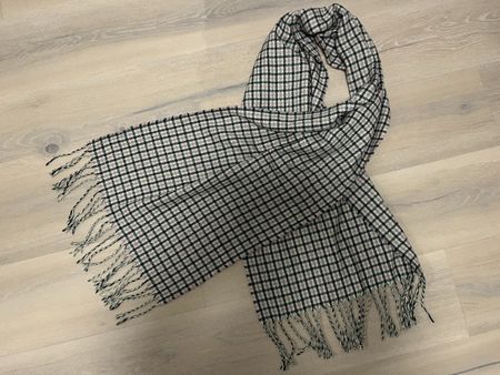 Winterschal kariert grün/pink ungetragen
