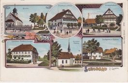 Schongau (Luz.) Lithographie mit 6 Bilder.
