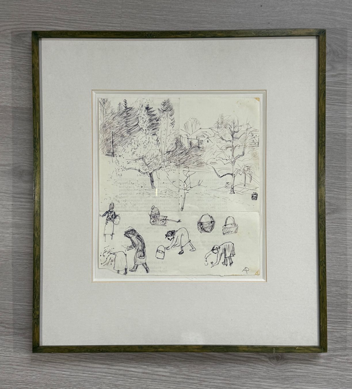 Dipinti: PFISTER Albert, Original, monogrammiert. "Auf dem Feld" – Usato da Degersheim venduto da schweizerkunsthandel
