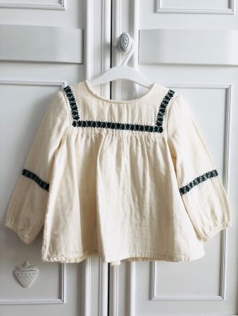 H&M girls embroidered shirt blouse 3-4 years NEW