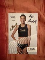 Autogrammkarte Christina Hering 800 Meter Athletin mit Widmu