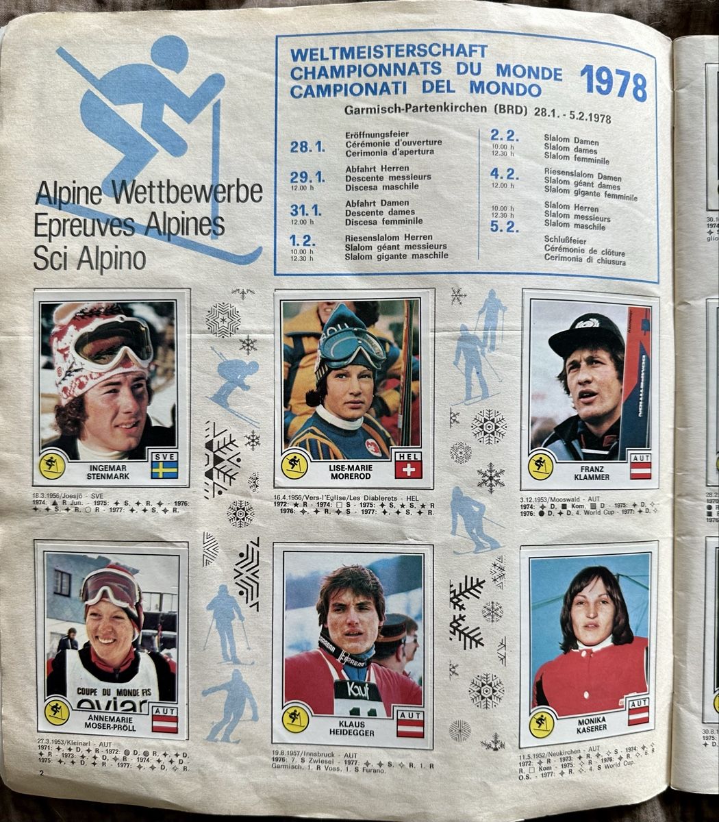 Panini Carte collezionabili: Panini Album Ski 78 – Usato da Duebendorf venduto da Fczfanrobi 3