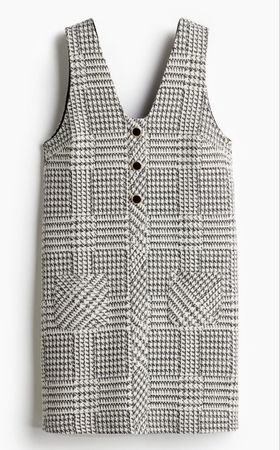 H&M Kleid aus Jacquardjersey m. kariertem Muster Gr.S