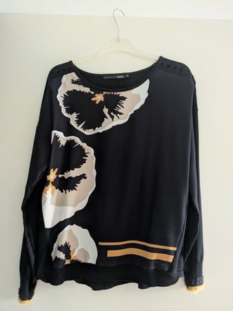 Haut Captain tortue Trend taille unique, noir très chic 