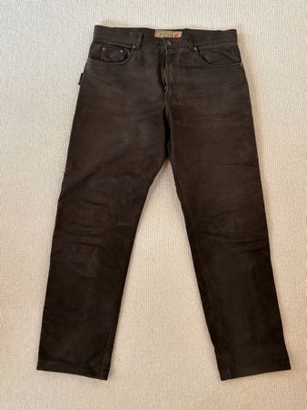 LEDERHOSE in weiche NubukLeder Grösse 34, Top Zustand!