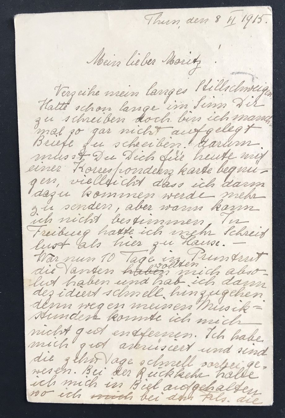 Tutti i francobolli: POSTKARTE 1915 – Usato da Ostermundigen venduto da Kari1937 1