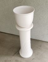 Blumentopf mit Säule Keramik weiss