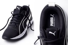 Chaussures de basket Puma noires, parfaites pour l'hiver!