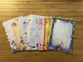 17 verschiedene A6 Diddle Spezial-Papiere, inkl. Briefmarken