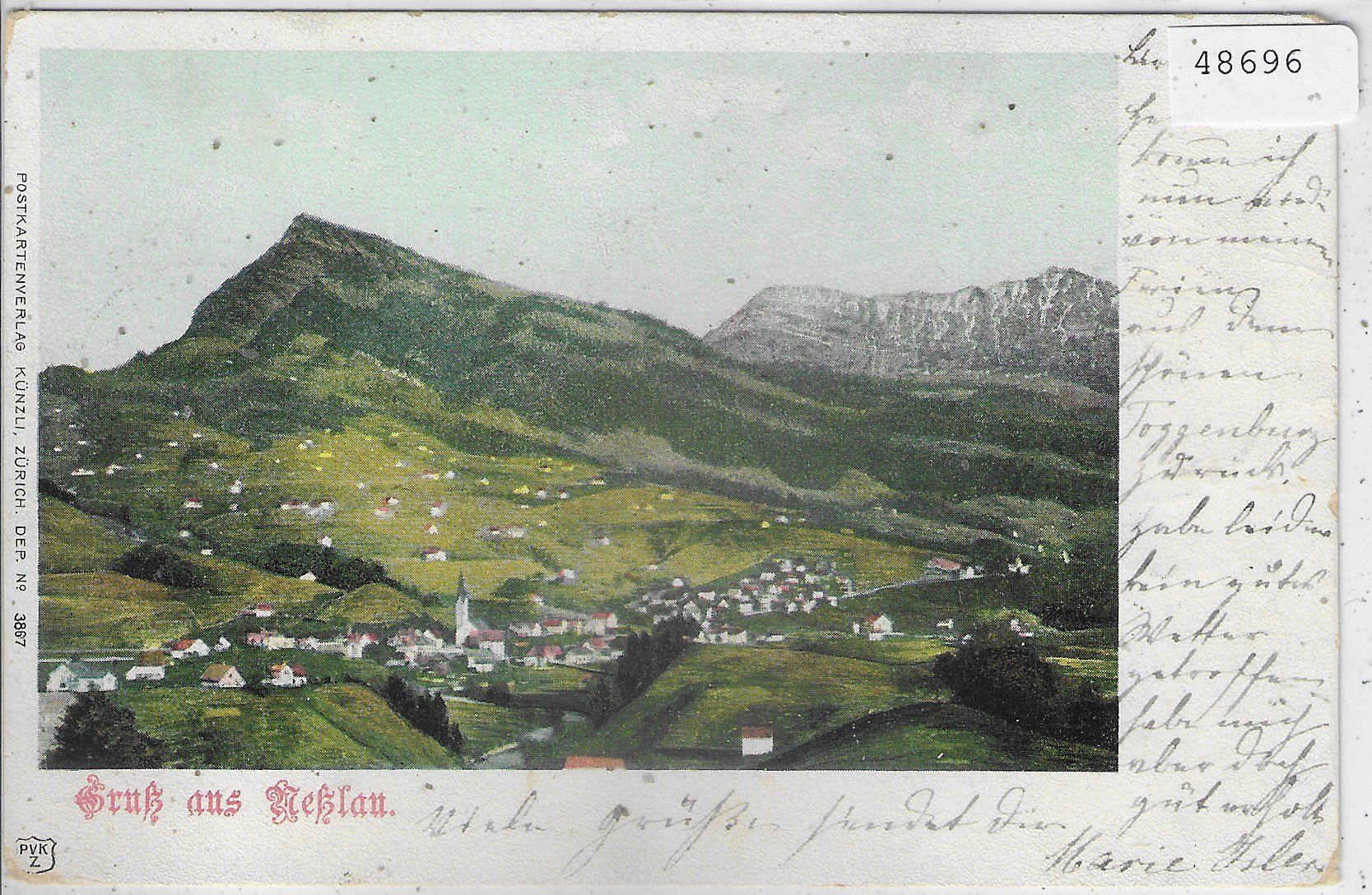 Cartoline postali: Gruss aus Nesslau – Usato da Ettingen venduto da Kartenplanet