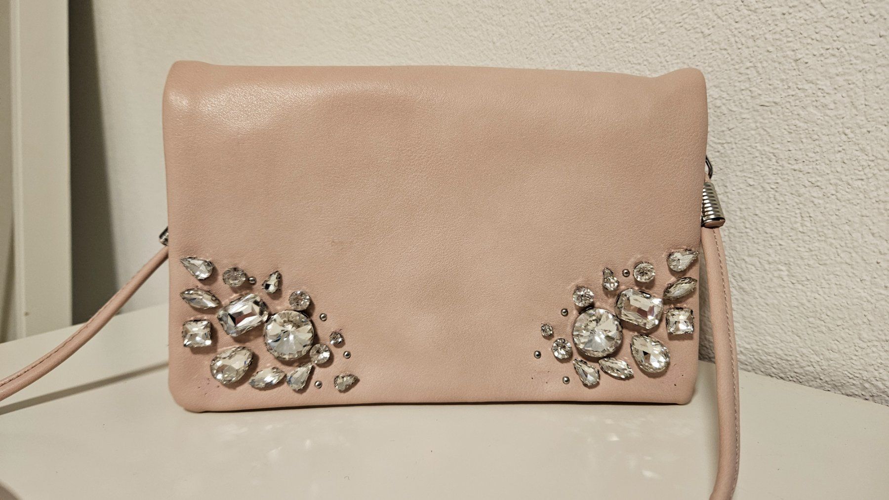 Borse da donna: Handtasche Clutch rosa Kristalle – Usato da Schaan venduto da car_wrv2