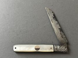 Antikes Perlmutt-Sackmesser KERN 86 mm - Rarität