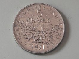 5 franchi francesi del 1971