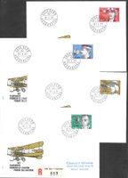 4 FDC 582 - 585 Serie Einzelmarken Flugpioniere ET 27.1.1977