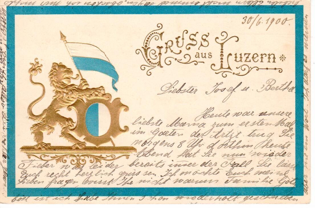 Cartoline postali: Gruss aus Luzern 1900 – Usato da Wolhusen venduto da Curver9