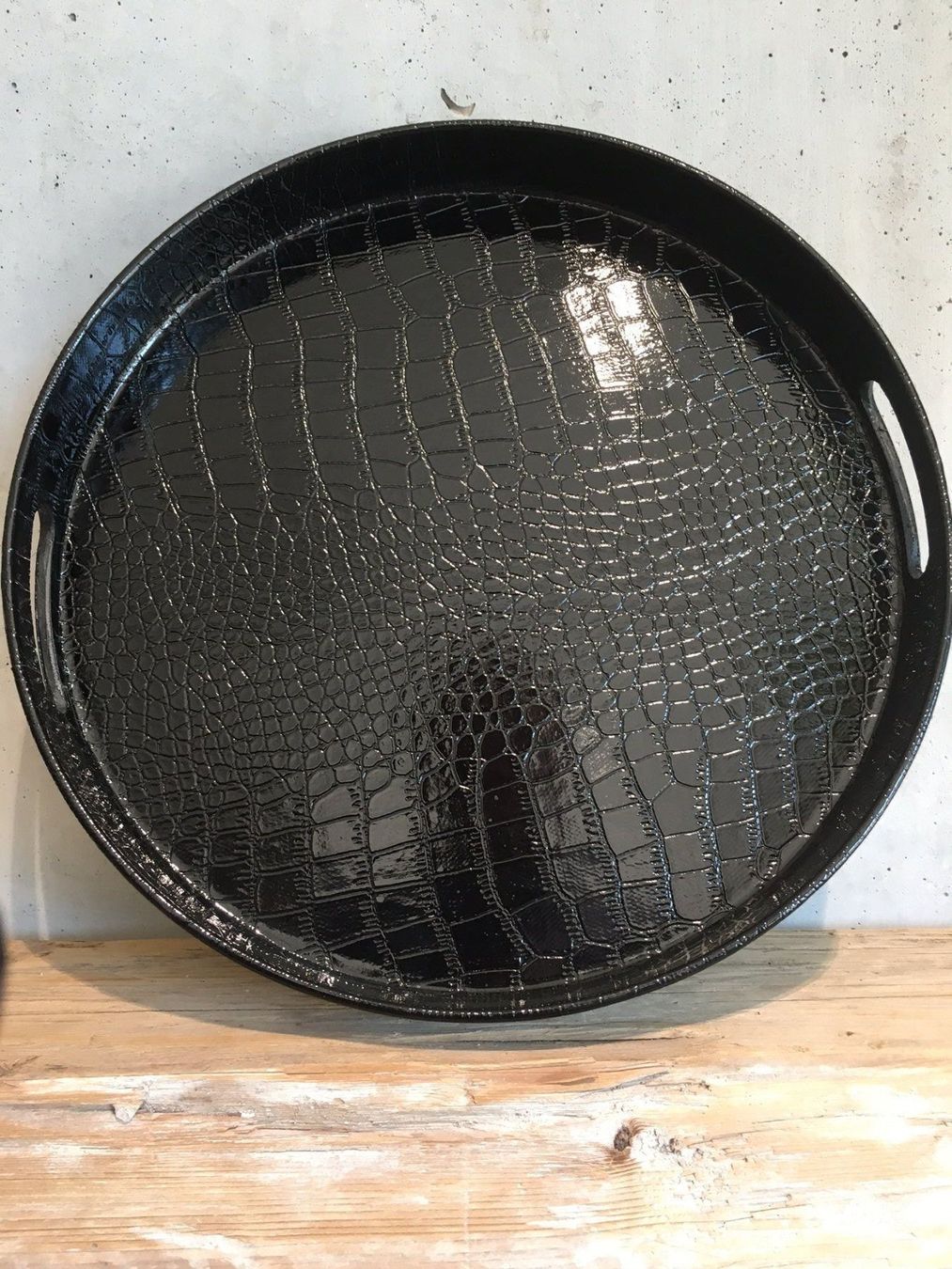 Piatti di portata: Serviertablett/Krokooptik in schwarz/Neu/OVP – Nuovo e nell'imballaggio originale da Volketswil venduto da rubin74 2