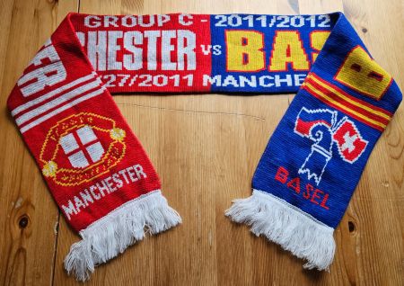 FC Basel vs. Manchester United 2011 Schal Fussball Fan FCB