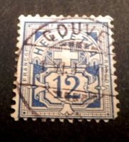 ZNr.62A, Ziffer, Vollstempel, Couvet 1. VI. 87 (Zahnfehler)