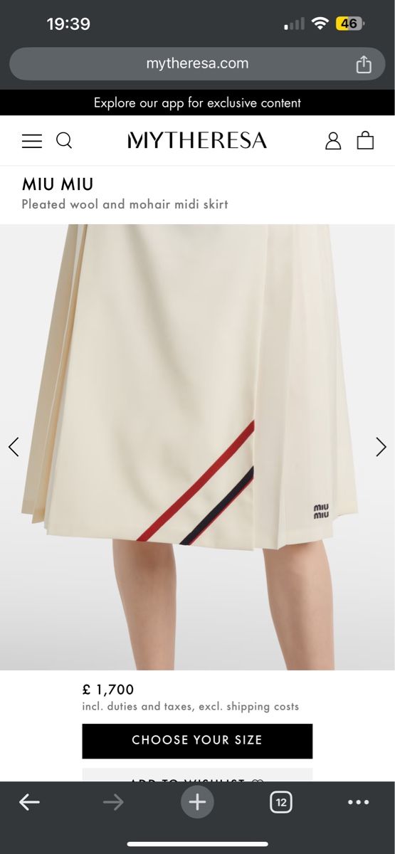 Miu Miu Gonne: Miu Miu wool mohair skirt 44 - NEW - unworn – Nuovo (secondo la descrizione) da Zürich venduto da wut_25df 2