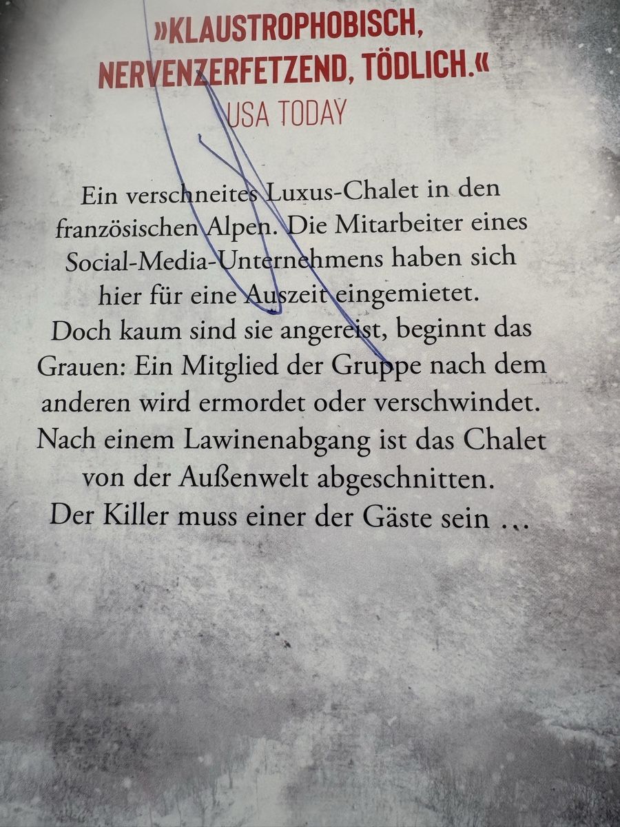 Libri: Das Chalet Thriller – Usato da Obbürgen venduto da bugi6868 4