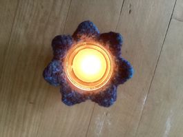 Windlicht-Umhüllung in blau