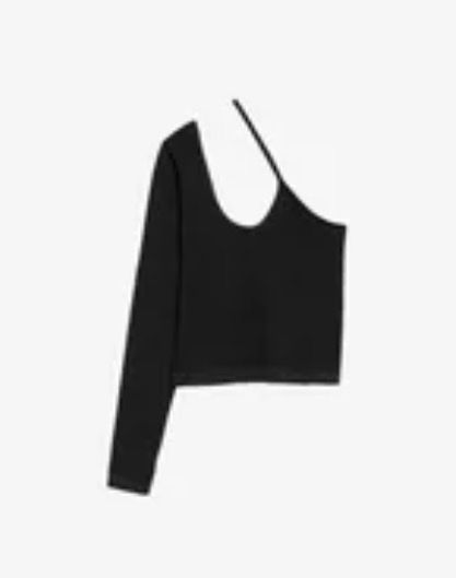 Tops: Schwarzes Langarm-Crop-Top – D'occasion à Rorschach par Tara234