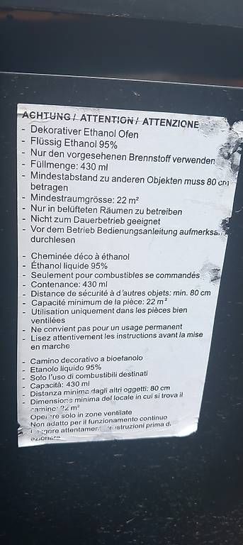 Heizgeräte: Ethanol Ofen – Gebraucht aus Muri AG von bella6699