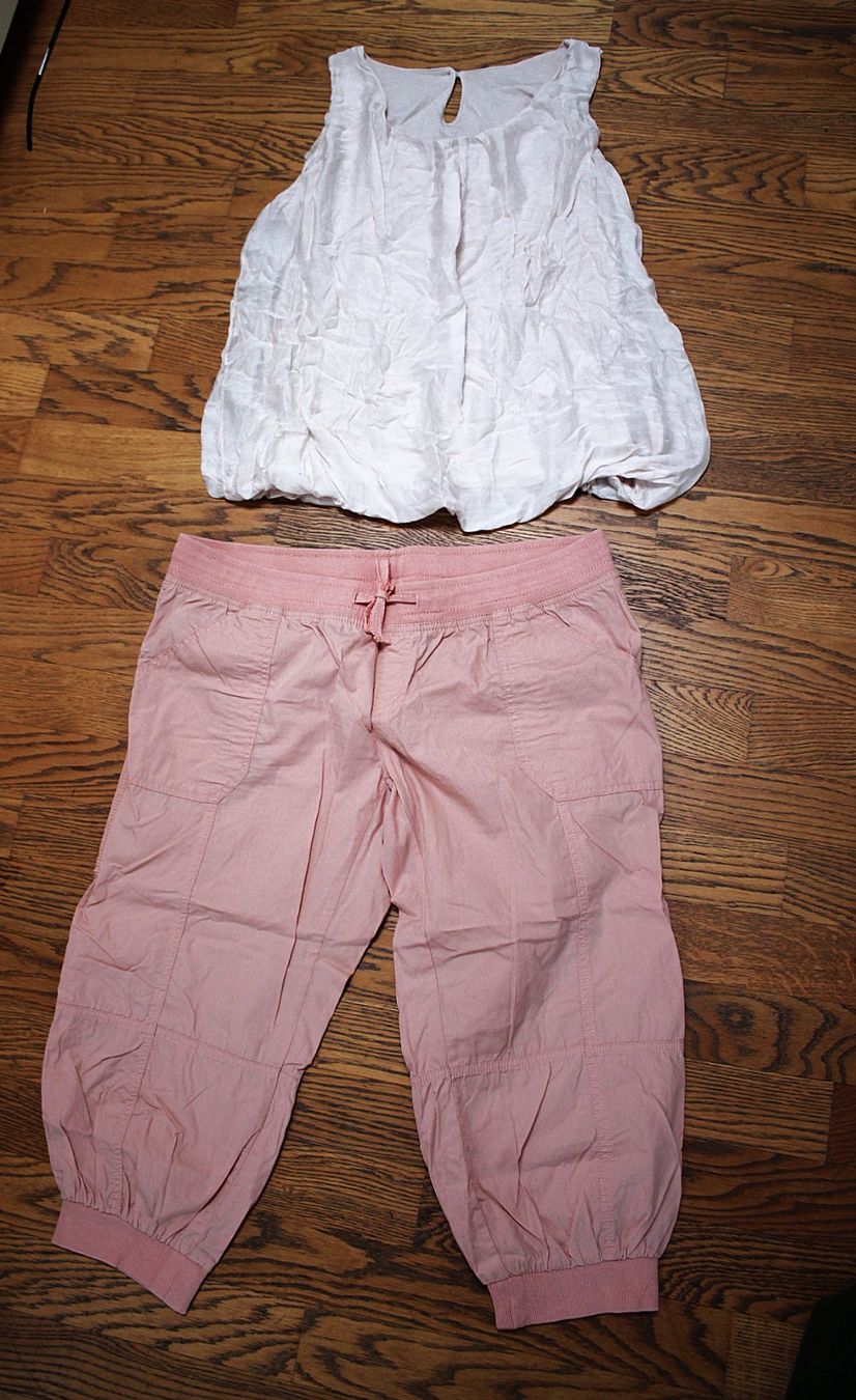 Kleiderpakete: Sommer Set: Top & Hose, Gr. 44, Pastellrosa, – Gebraucht aus Hüttwilen von pinti55