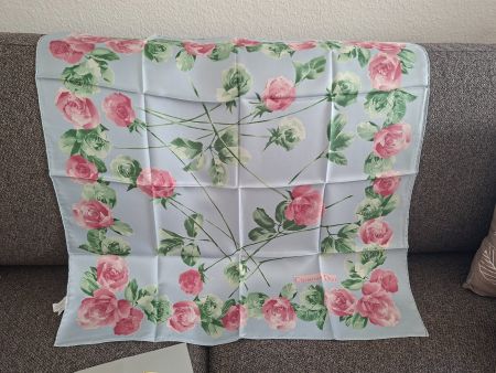 Christian Dior Scarf/Schal/Foulard/Rose/light blue/Vintage!!