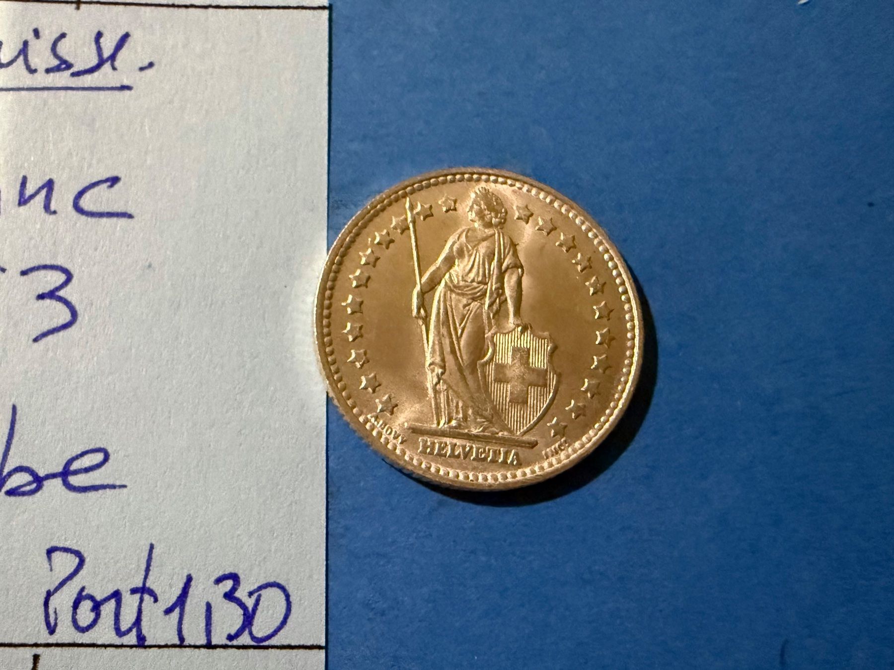 Tutti le monete: SUISSE : 1 FRANC 1953 - SUPERBE – Usato da genève venduto da GEnumist 2