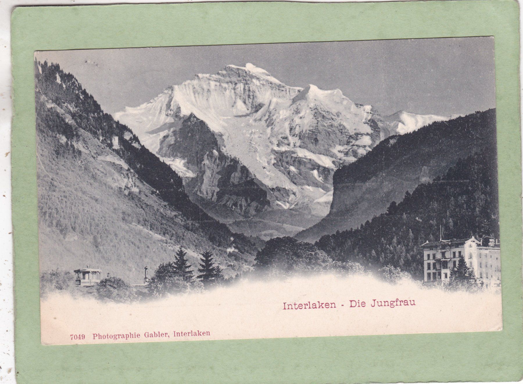 Cartoline postali: Interlaken Die Jungfrau 1901 – Usato da Herisau venduto da Lisegrat2008