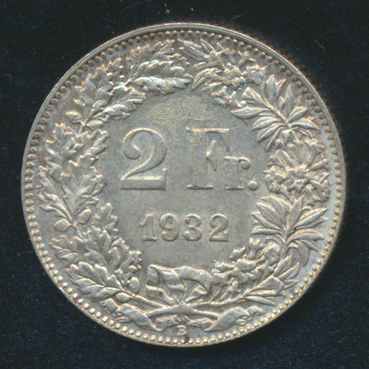 Tutti le monete: 2 Fr. 1932 unz – Usato da Roggwil BE venduto da Stampdealer3
