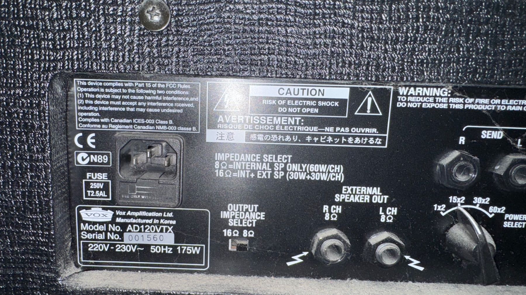 Vox Amplificatori: Vox AD120VTX combo amp – Usato da Oltingen venduto da loraan 5