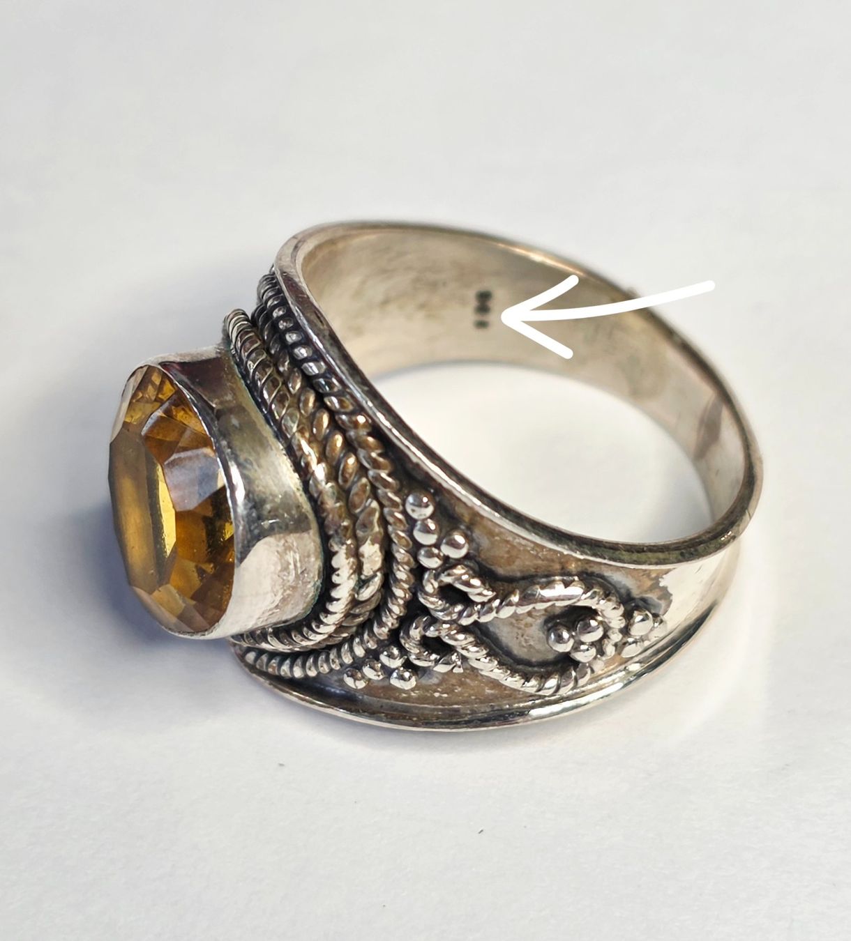 Bagues: Citrin Silber Ring – Neuf (Voir description) à Zürich par adriben 7