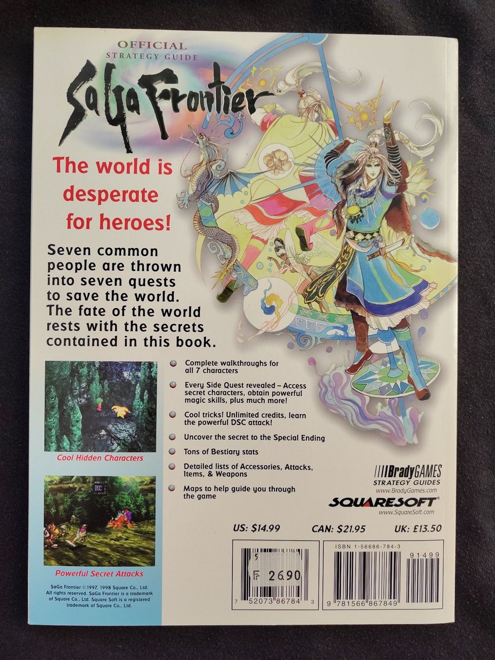 Giochi: Saga Frontier Official Strategy Guide PlayStation 1 – Usato da Schachen LU venduto da retrogamer 1