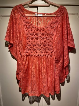 %SPITZENKLEID ROT DAMEN%