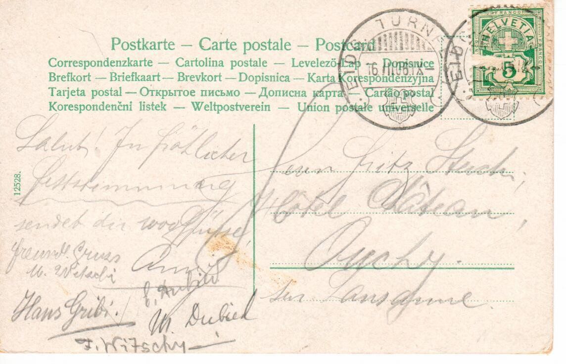 Cartoline postali: Eidgen. Turnfest Bern 1906 – Usato da Wolhusen venduto da Curver9 1