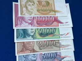 Belgrad 1985-1989 - Jugoslawien - Dinara UNC - Vintage Set