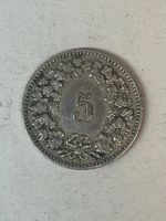 5 Rp. 1892 – Seltenerer Jahrgang – Erhaltung: vz-