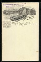 Litho Lucerne, Hotel du Cygne et Rigi