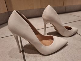 Weisse High Heels, Grösse 37 