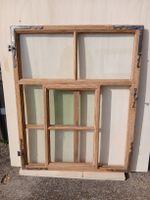 altes Fenster mit Schieber u. schönem Beschläge restauriert