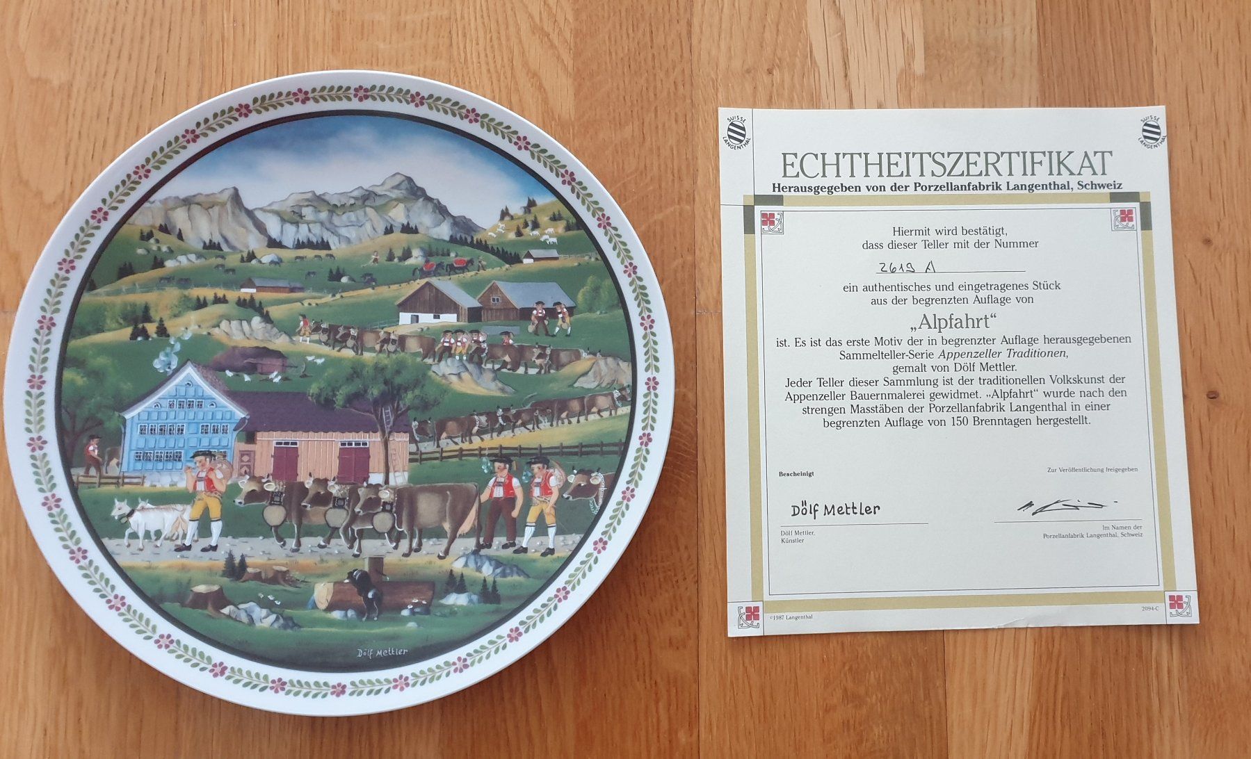 Piatti: 6 Sammelteller Appenzeller Traditionen – Usato da Schliern b. Köniz venduto da Renagrumpi