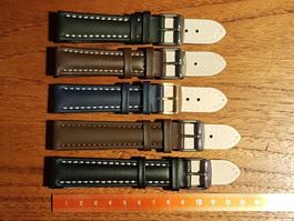 5 x 20mm Bracelet de montre en cuir