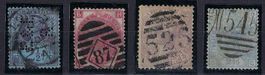 Brietische Briemarken 1873/87 gute und saubere Werte gest.