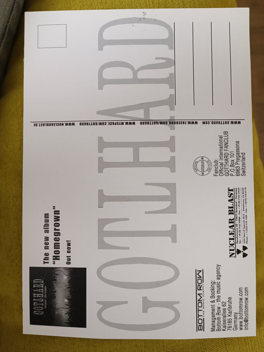 Autografi: Gotthard - handsigniert A5 Karte – Usato da Menziken venduto da Autogramme 1
