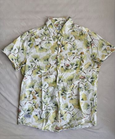 Herren Kurzarmhemd Olow floral gemustert (M)