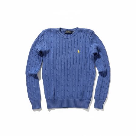 Pull torsadé col rond Polo Ralph Lauren Bleu - S #42